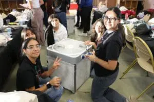- Alianza Coachella Valley YO-C members build a air filtration device from regular household supplies.