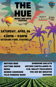The HUE 2024 Flyer V3 with LineUp - Alianza Coachella Valley