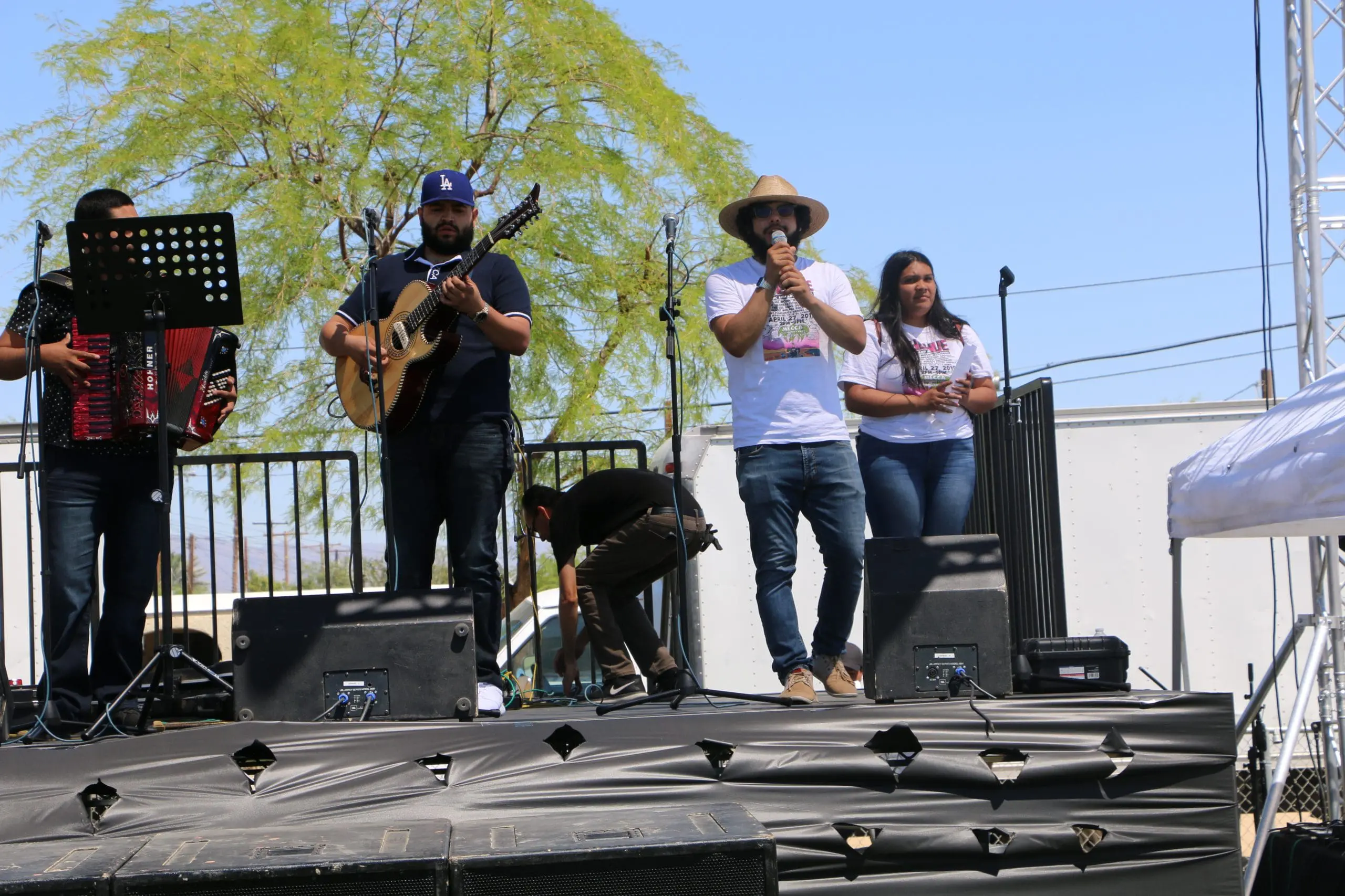 YO-C members introduce the band at the 2019 Hue.