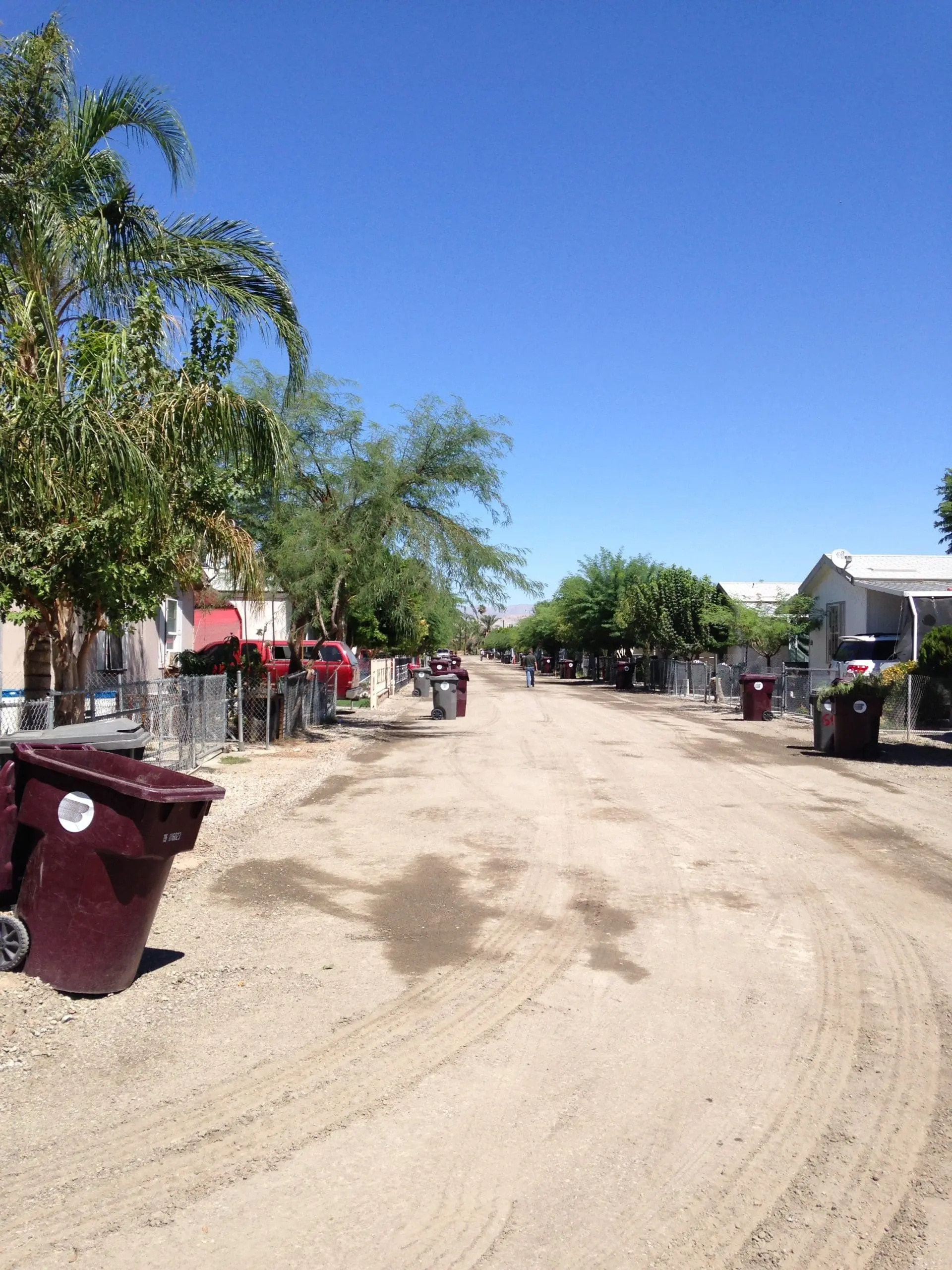 Mobile home park road.