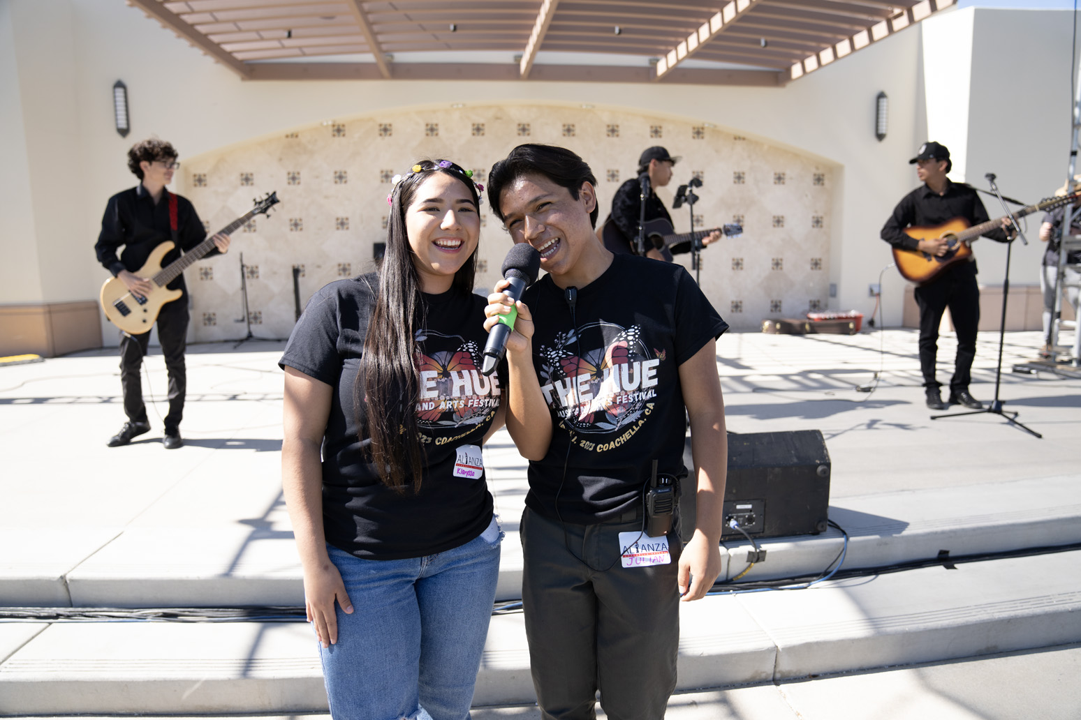 Students smiling at the 2023 Hue