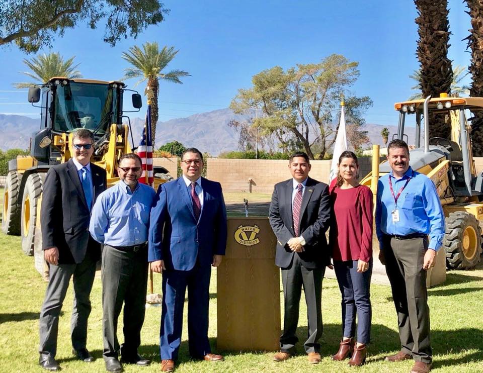 Silvia Paz with the Water District Board.