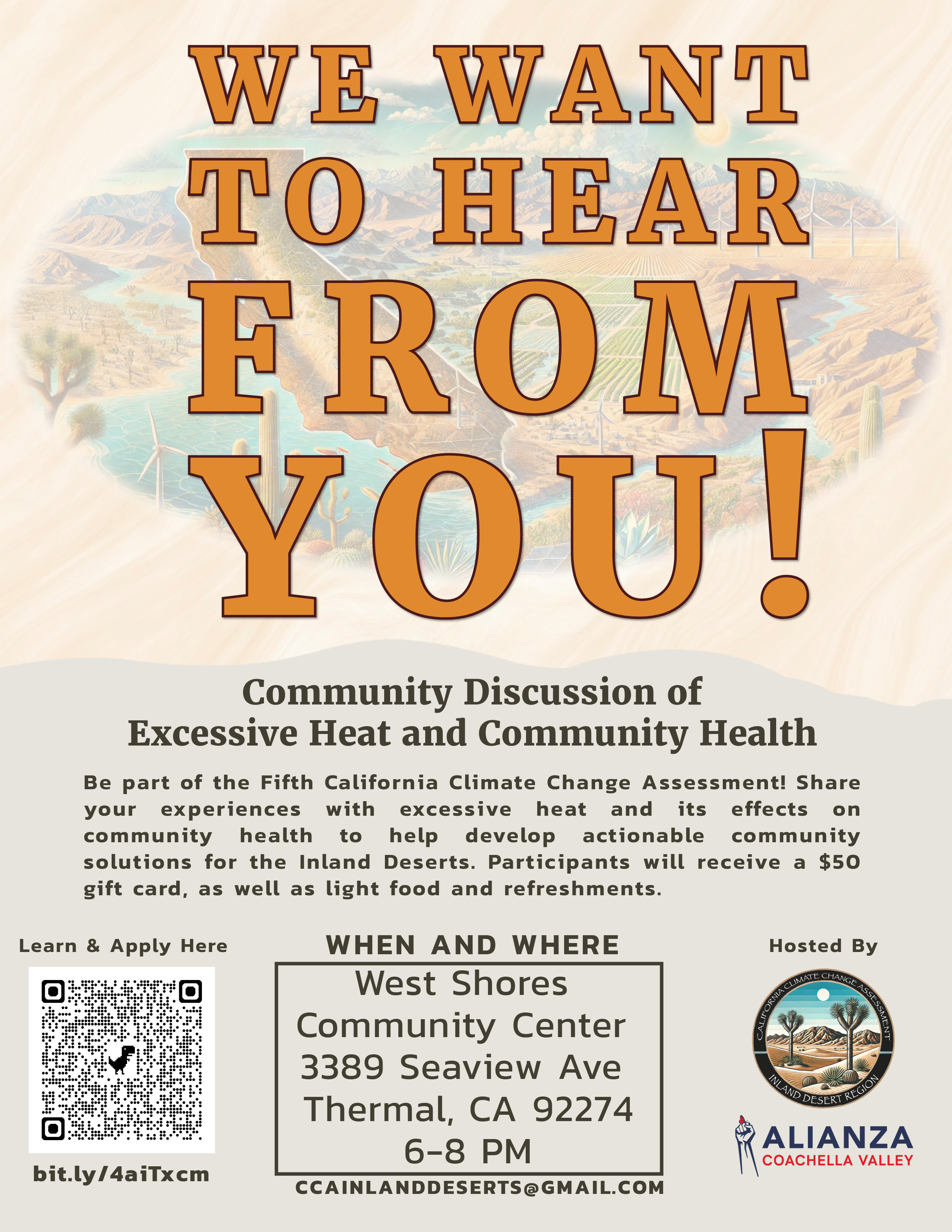 Excessive Heat & Community Health Community Discussion flyer